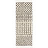 HAUTELOOM Berber Shag Munich 3 ft. X 7 ft. Beige, Black Shaggy Moroccan Trellis Bohemian Tribal Style Tasseled Soft Runner Rug