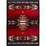 Home Dynamix Premium Sagrada Black/Red 9 ft. x 12 ft. Southwestern Area Rug