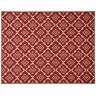 Noble House Gwen Red and Ivory 7 ft. x 10 ft. Indoor/Outdoor Area Rug