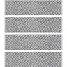 Bungalow Flooring Waterhog Diamonds 8.5 in. x 30 in. PET Polyester Indoor Outdoor Stair Tread Cover (Set of 4) Medium Gray