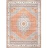 nuLOOM Alicia Machine Washable Medallion Rust 2 ft. 6 in. x 8 ft. Indoor Runner Rug