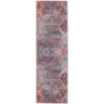 57 GRAND BY NICOLE CURTIS 57 Grand Machine Washable Multicolor 2 ft. x 10 ft. Distressed Transitional Runner Area Rug