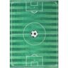 Well Woven Soccer Field Modern Kids Green 3 ft. 3 in. x 5 ft. Machine Washable Flat-Weave Area Rug