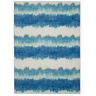 Linon Home Decor Alamos Ivory and Blue 3 ft. x 5 ft. Washable Polyester Indoor/Outdoor Area Rug