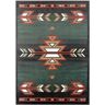 Home Dynamix Premium Sagrada Green/Red 8 ft. x 10 ft. Geometric Area Rug