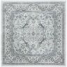 SAFAVIEH Isabella Light Gray/Cream 7 ft. x 7 ft. Square Medallion Floral Area Rug