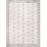 nuLOOM Gemma Machine Washable Transitional Floral Beige 5 ft. x 8 ft. Indoor Area Rug