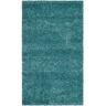 SAFAVIEH Milan Shag 3 ft. x 5 ft. Aqua Blue Solid Area Rug