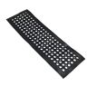 Ottomanson Waterproof, Low Profile Non-Slip Indoor/Outdoor Rubber Stair Treads, 10 in. x 30 in. (Set of 5), Black Holes