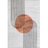 nuLOOM Martine Abstract Sun Machine Washable Beige 4 ft. x 6 ft. Area Rug