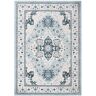 SAFAVIEH Isabella Light Blue/Cream 8 ft. x 10 ft. Medallion Border Area Rug