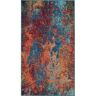 Nourison Celestial Atlantic Blue 3 ft. x 5 ft. Abstract Modern Kitchen Area Rug