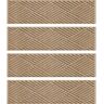 Bungalow Flooring Waterhog Diamonds 8.5 in. x 30 in. PET Polyester Indoor Outdoor Stair Tread Cover (Set of 4) Camel