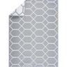 Miami Design 8 ft. x 10 ft. Size Gray & White Geometric Pattern Reversible Eco-Friendly Plastic Indoor/Outdoor Area Rug