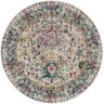 Amer Rugs Montana Carrey Gray/Orange 7 ft. 6 in. x 7 ft. 6 in. Persian Bordered Round Area Rug