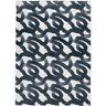 Linon Home Decor Mona Faux Rabbit Black & white 5x7 Area rug