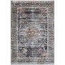 nuLOOM Penny Vintage Floral Medallion Gray 3 ft. x 5 ft. Accent Rug