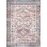 nuLOOM Mae Tribal Motif Machine Washable Area Rug Peach 9 ft. x 12 ft. Area Rug