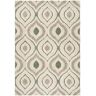 SAFAVIEH Florida Shag Cream/Light Blue 6 ft. x 9 ft. Geometric Area Rug