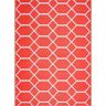 Miami Orange White 6 ft. x 9 ft. Reversible Recycled Plastic Indoor/Outdoor Area Rug