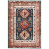 nuLOOM Qiana Emblem Fringe Blue 4 ft. x 6 ft. Area Rug