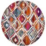 SAFAVIEH Radiance Cream/Rust 7 ft. x 7 ft. Geometric Round Area Rug