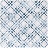 SAFAVIEH Isabella Ivory/Turquoise 7 ft. x 7 ft. Distressed Diamonds Square Area Rug