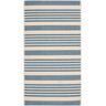 SAFAVIEH Courtyard Beige/Blue Door Mat 3 ft. x 5 ft. Striped Indoor/Outdoor Patio Area Rug