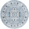 SAFAVIEH Isabella Blue/Cream 7 ft. x 7 ft. Floral Medallion Round Area Rug