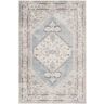 Nourison Astra Machine Washable Light Blue 4 ft. x 6 ft. Vintage Persian Area Rug