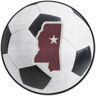 FANMATS Mississippi State Bulldogs White 27 in. Soccer Ball Area Rug