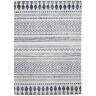 Linon Home Decor Marcy Ivory and Blue 5 ft. W x 7 ft. L Washable Polyester Indoor/Outdoor Area Rug