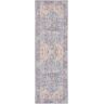 57 GRAND BY NICOLE CURTIS 57 Grand Machine Washable Blue/Multi 2 ft. x 6 ft. Bordered Traditional Kitchen Runner Area Rug