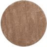 SAFAVIEH Milan Shag 5 ft. x 5 ft. Dark Beige Round Solid Area Rug