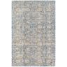 Surya Margaret Navy/Gray Damask 9 ft. x 13 ft. Washable Indoor/Outdoor Area Rug