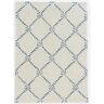 Linon Home Decor Legion Barlow Ivory/Navy 5 ft. x 7 ft. Area Rug