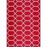 Miami Red White 8 ft. x 10 ft. Reversible Recycled Plastic Indoor/Outdoor Area Rug