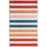 nuLOOM Colorful Striped Machine Washable Kids Multicolor 5 ft. x 8 ft. Mid-Century Modern Area Rug