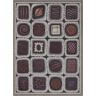 Well Woven Apollo Chocolate Box Modern Valentine's Day Brown 5 ft. 3 in. x 7 ft. 3 in. Area Rug