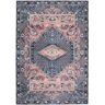 Jaipur Living Nikki Chu Issa Dark Blue/Pink 6 ft. x 9 ft. Medallion Rectangle Area Rug