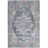 57 GRAND BY NICOLE CURTIS 57 Grand Machine Washable Light Blue Multi 4 ft. x 6 ft. Floral Traditional Area Rug