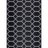 Miami Black White 8 ft. x 10 ft. Reversible Recycled Plastic Indoor/Outdoor Area Rug