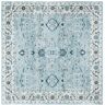 SAFAVIEH Isabella Light Blue/Cream 7 ft. x 7 ft. Square Border Floral Area Rug