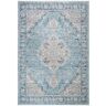 SAFAVIEH Victoria Blue/Gray 4 ft. x 6 ft. Floral Border Area Rug