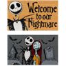 Disney Nightmare Before Christmas Welcome Jack/Jack and Sally 20 in. x 34 in. Coir Door Mat (2-Pack)