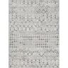 Madison Park Reese Light Grey/Cream 5 ft. x 7 ft. Moroccan Global Woven Area Rug