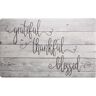 Home Dynamix Cozy Living Grateful Thankful Modern Farmhouse Grey 17.5" x 55" Kitchen Mat