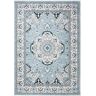 SAFAVIEH Isabella Light Blue/Cream 4 ft. x 6 ft. Floral Distressed Medallion Area Rug