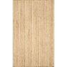 nuLOOM Rigo Chunky Loop Jute Tan 3 ft. x 5 ft. Farmhouse Area Rug