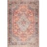 nuLOOM Esmeralda Printed Floral Medallion Flatweave Rust 3 ft. x 5 ft. Area Rug